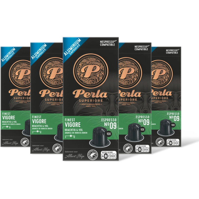 Perla Superiore Finest espresso vigore capsules 5-pack