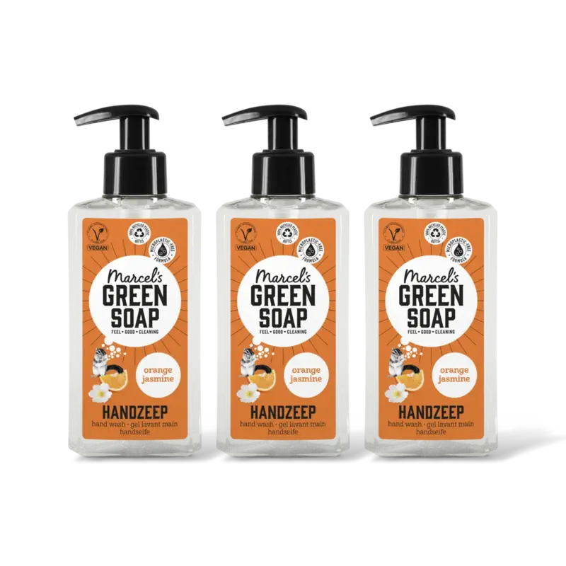 Marcel's Green Soap Handzeep orange & jasmine 3pack