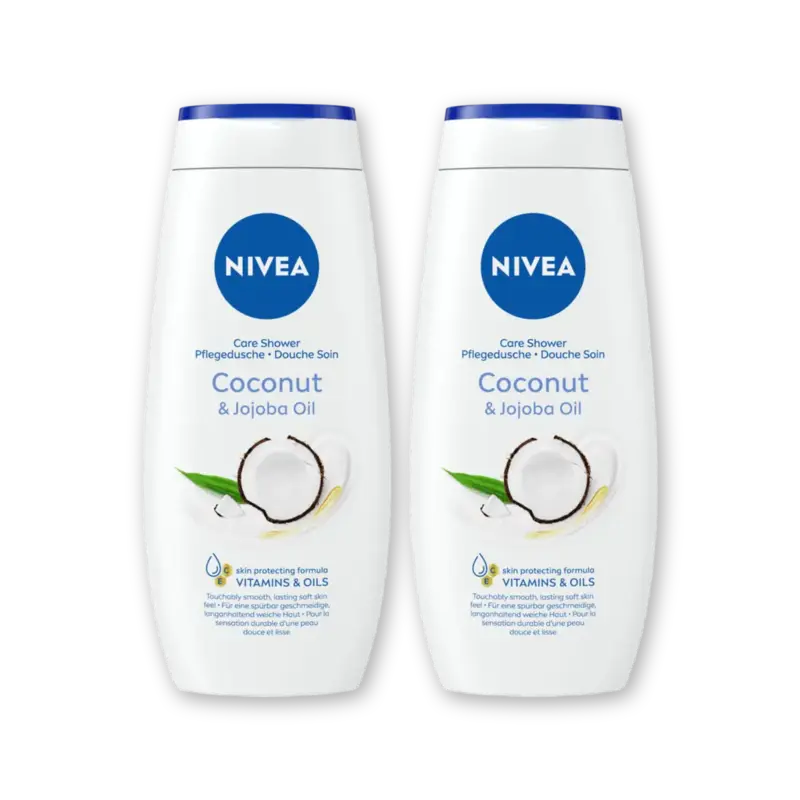 NIVEA Coconut & jojoba oil douchecreme 2-pack