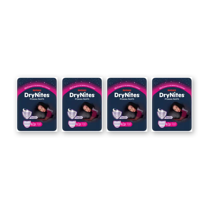 DryNites luierbroekje meisje 8-13 jr 4pk