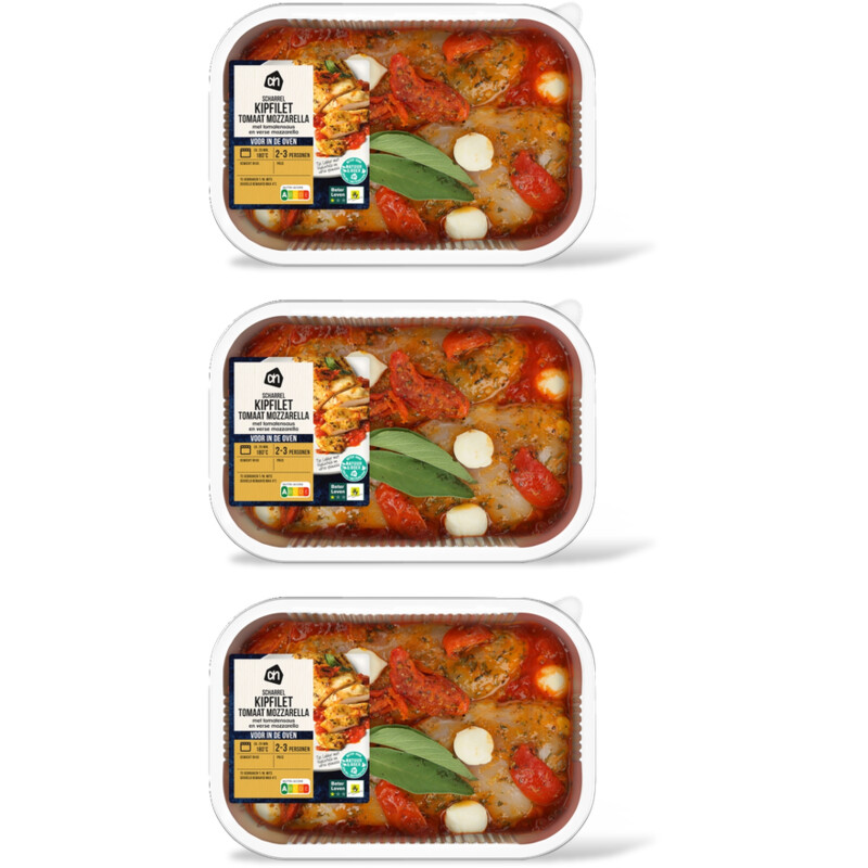 AH Ovenschotel kipfilet tomt mozzarella 3pk