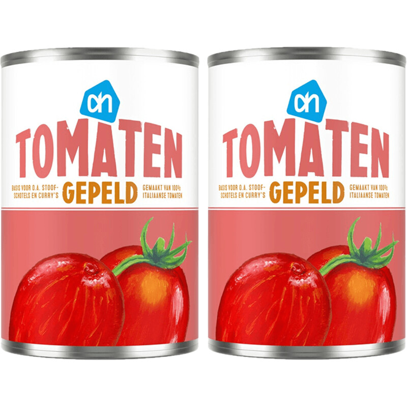 Een afbeelding van AH Gepelde tomaten 2-pack