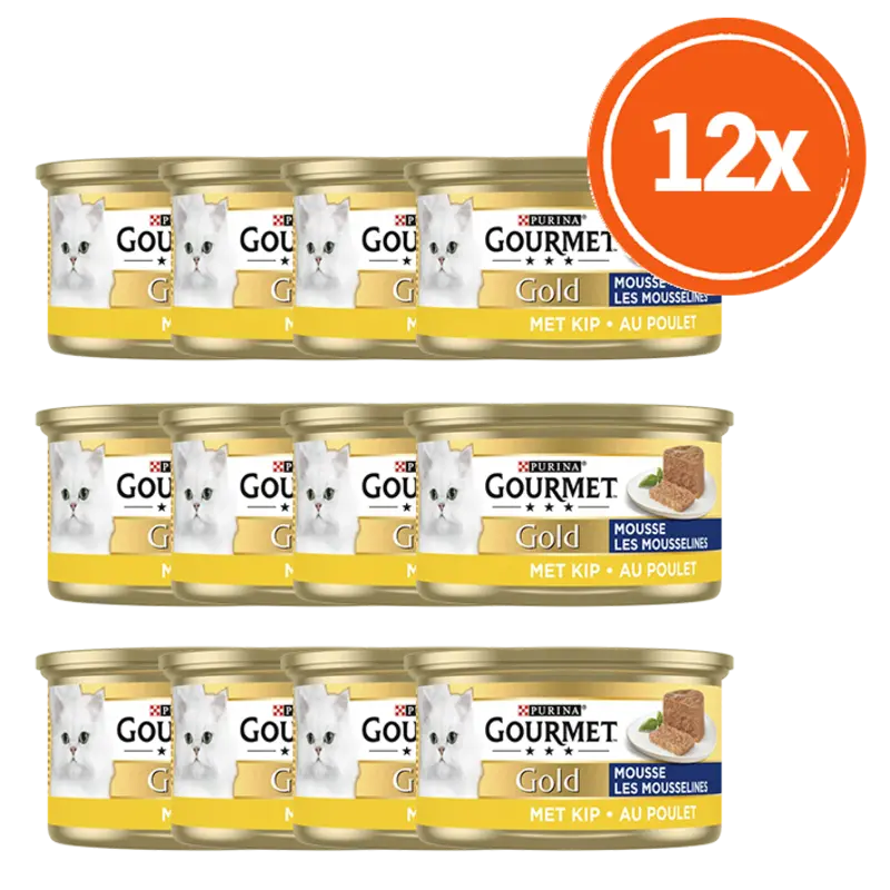 Gold mousse met kip 12-pack
