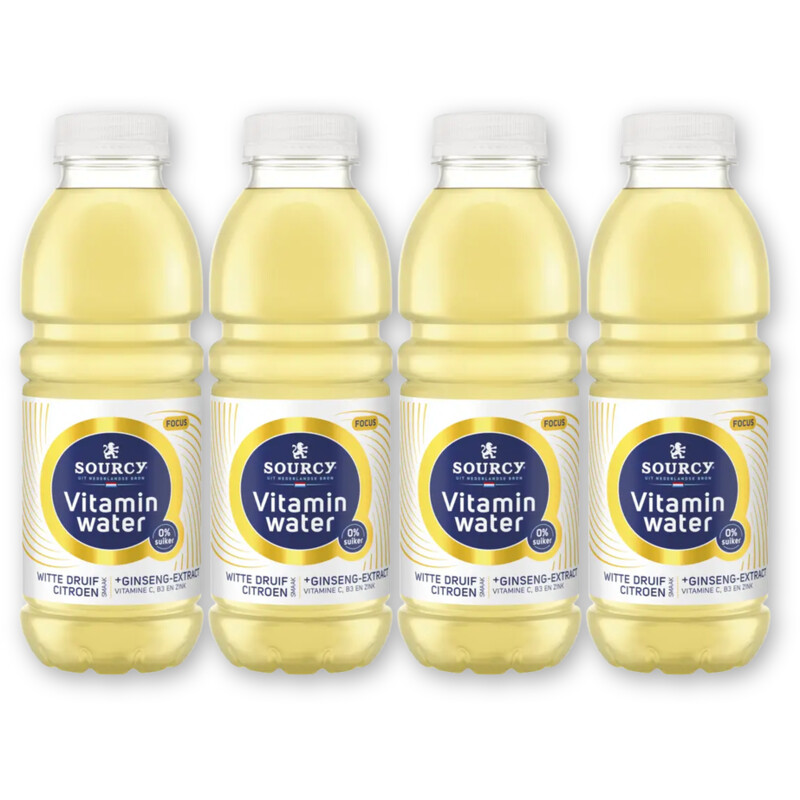 Sourcy Vitaminwater witte druif citroen 4-pack