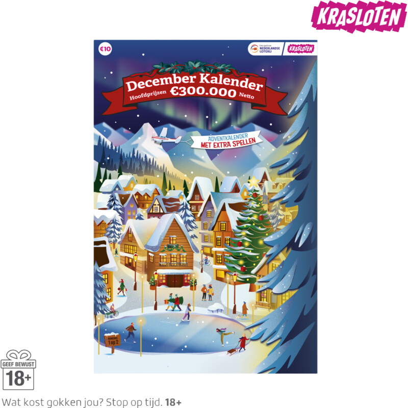 Een afbeelding van Kraslot December kalender 10 euro
