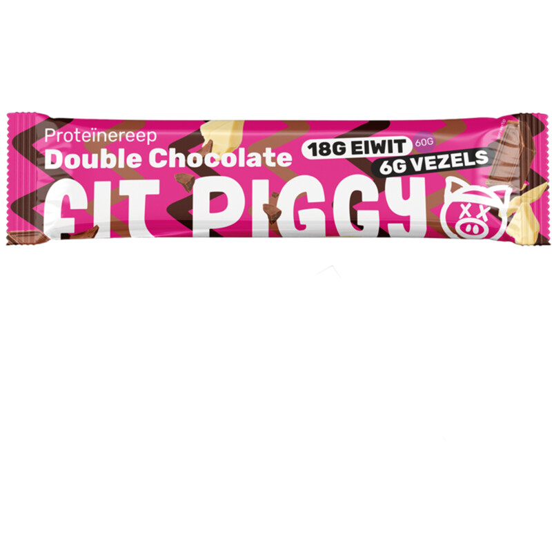 Een afbeelding van Fit Piggy Proteïnereep double chocolate