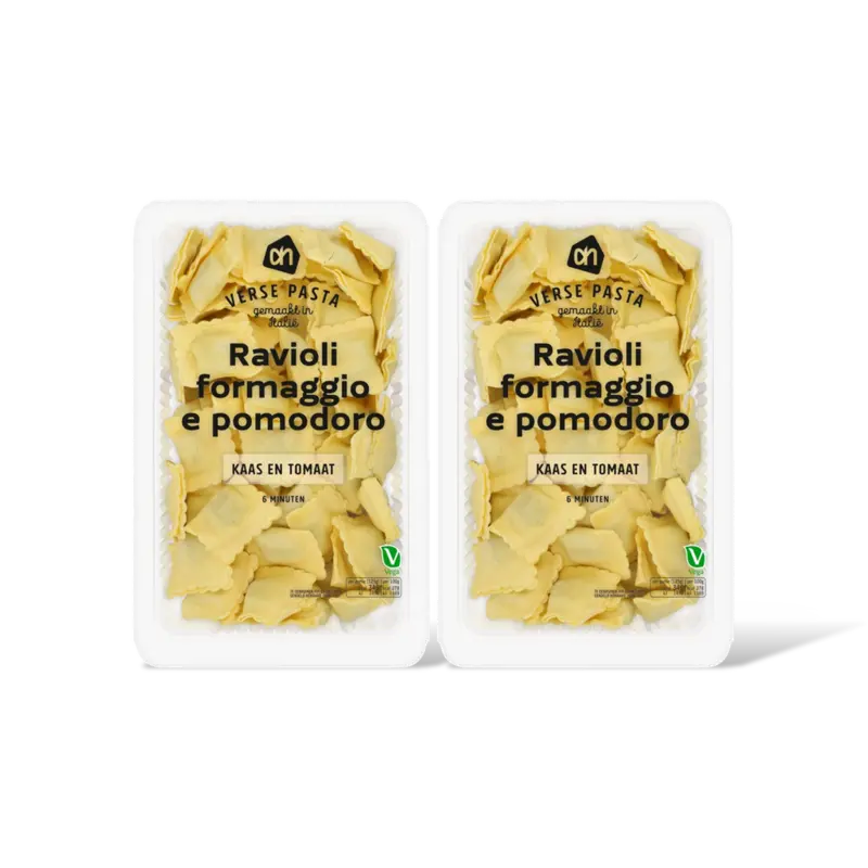 AH Verse ravioli formaggio e pomodoro 2-pck