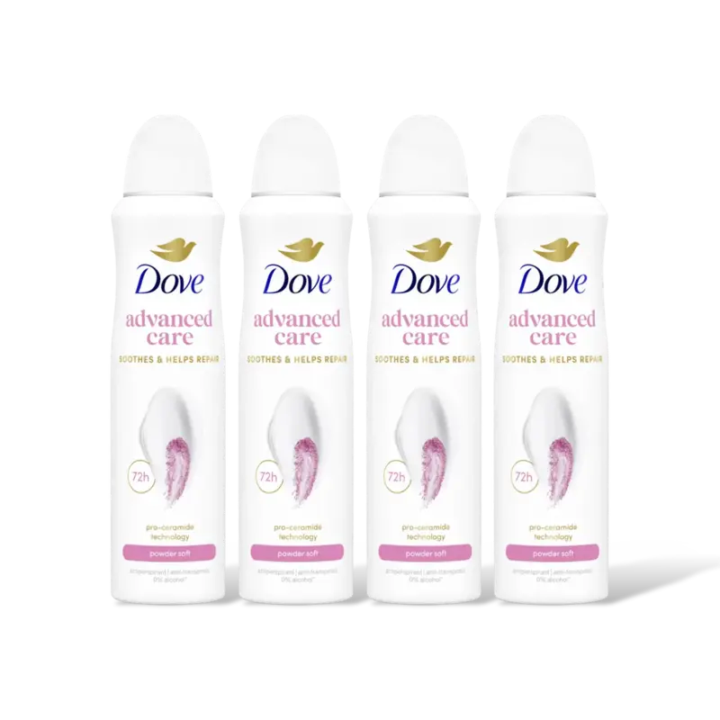 Dove Soft feel deodorant spray 4-pack