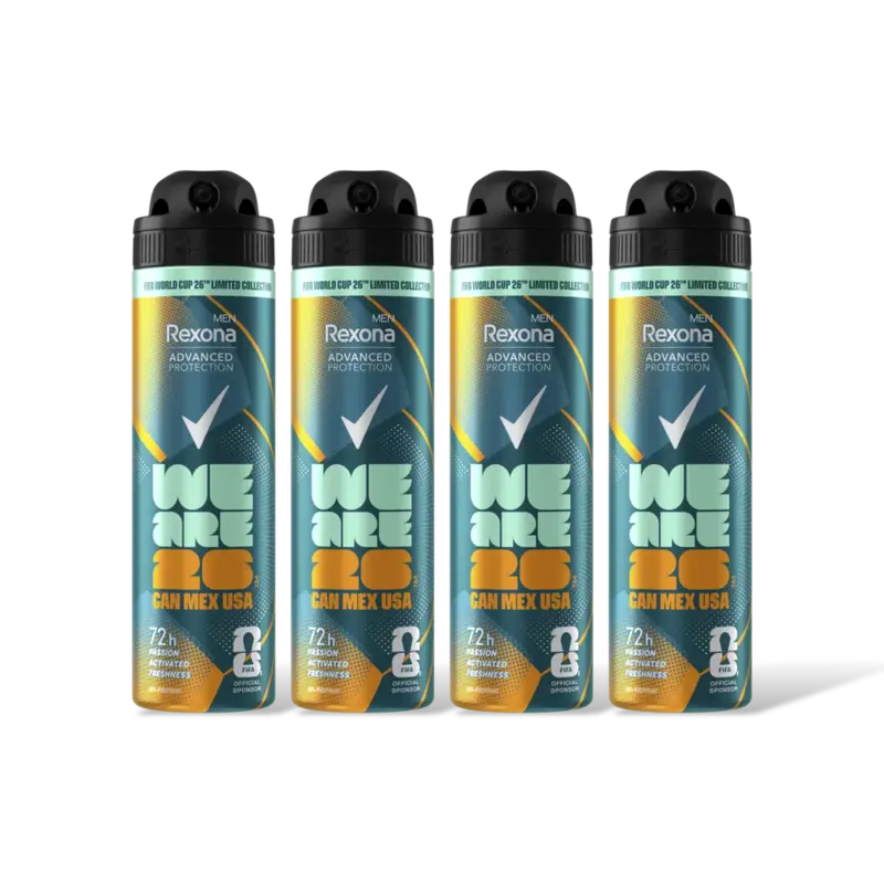 Rexona Men FIFA limited collection spray 4-pack