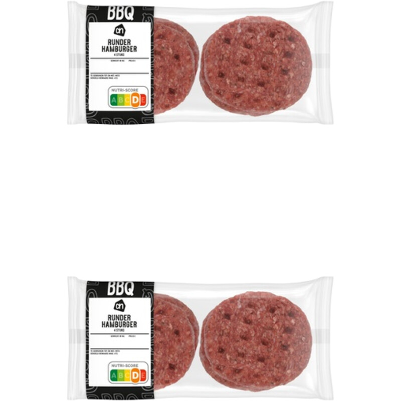 Een afbeelding van AH BBQ hamburger 4 stuks 2-pack