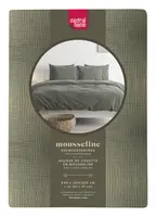 Mistral Home Dekbedovertrek mousseline groen 2-pers