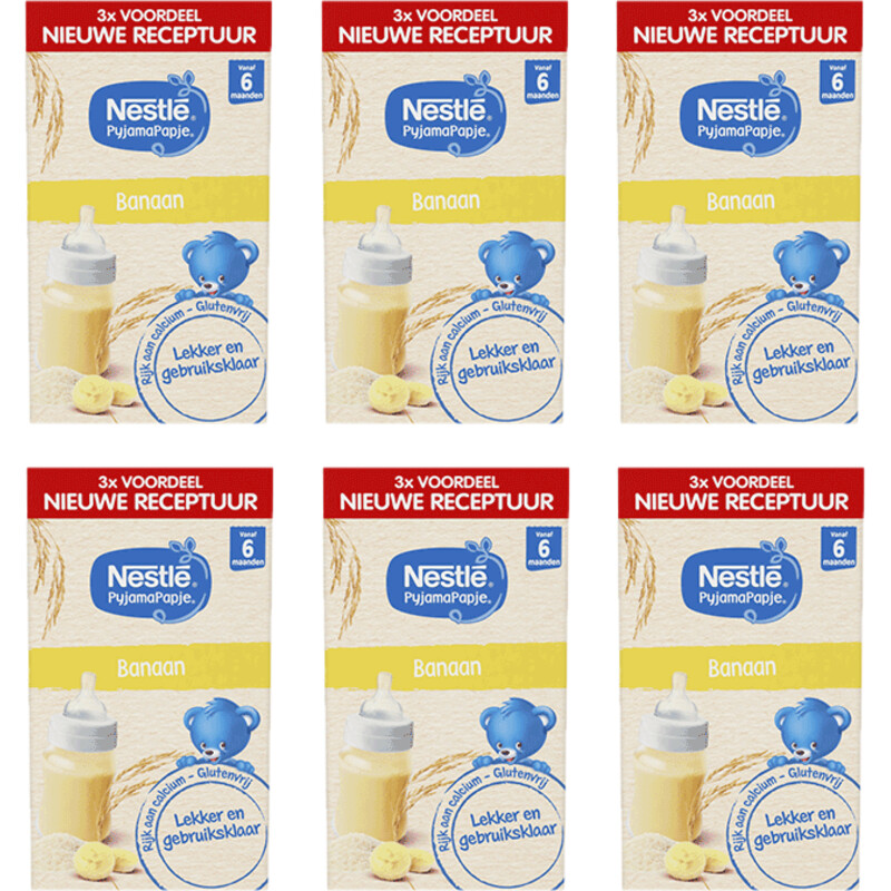 Een afbeelding van Nestlé Pyjamapapje banaan 6m+ 6-pack