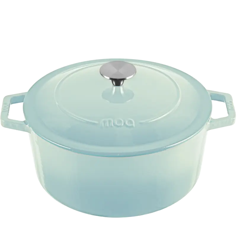 MOA Cast iron casserole 26cm - 5.7l - aqua