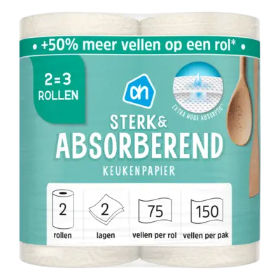 pdp-image-AH Keukenpapier sterk & abs 2=3 rollen