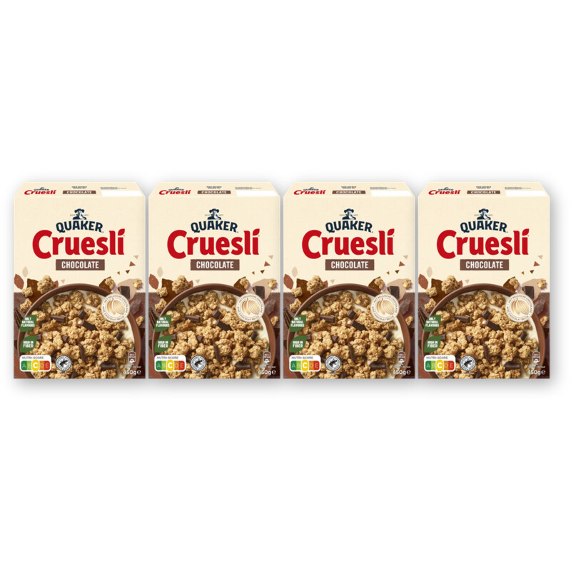 Quaker Cruesli chocolate 4-pack