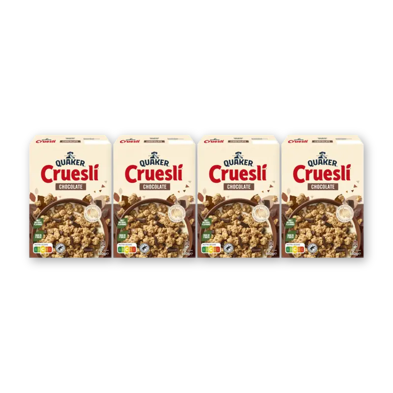 Quaker Cruesli chocolate 4-pack