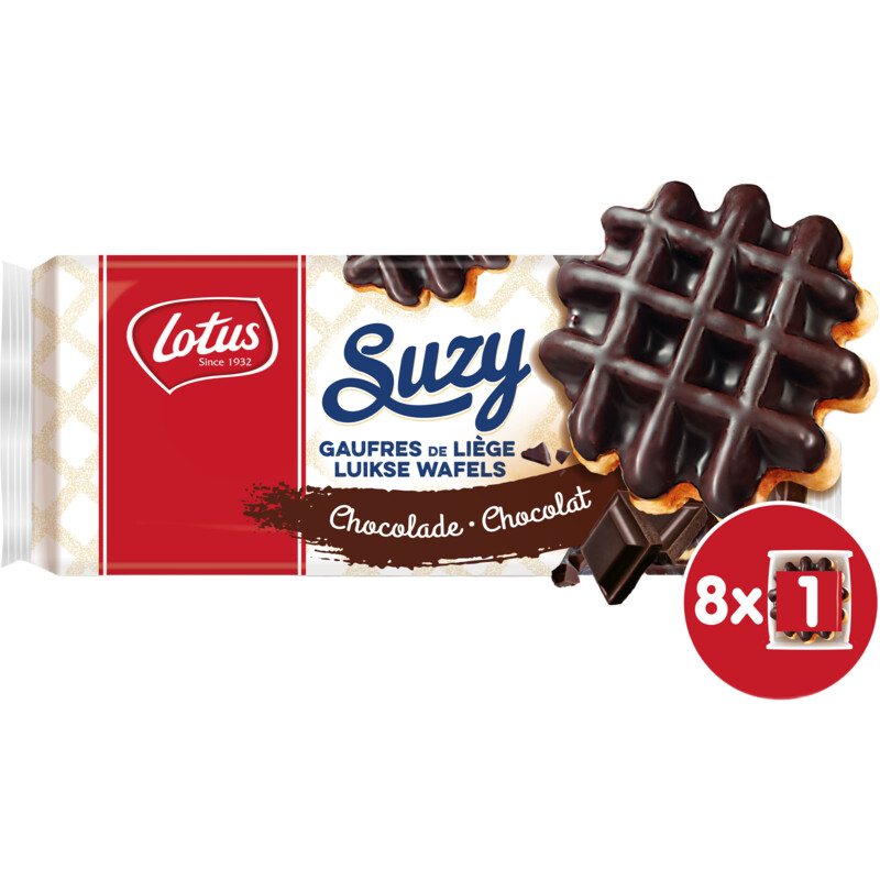 Een afbeelding van Lotus Suzy Luikse wafel chocolade bel