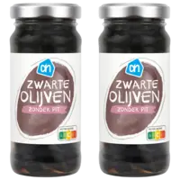 AH Zwarte olijven zonder pit 2-pack