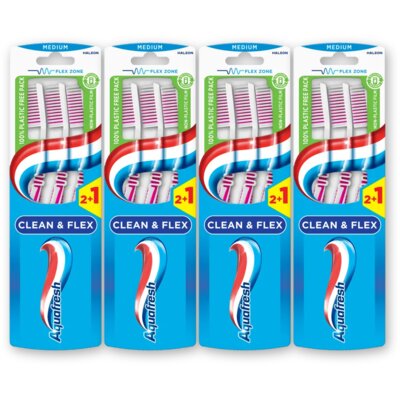 pdp-image-Aquafresh Clean & flex medium tandenborstel 4-pack