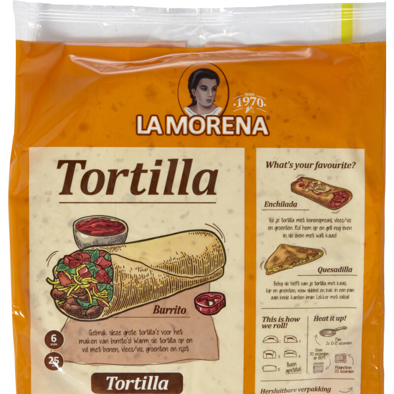 Een afbeelding van La Morena Tortilla wraps original large