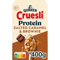 Quaker Cruesli protein salted caramel & brownie