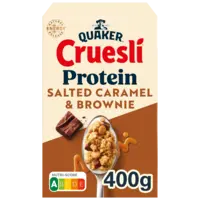 Quaker Cruesli protein salted caramel & brownie