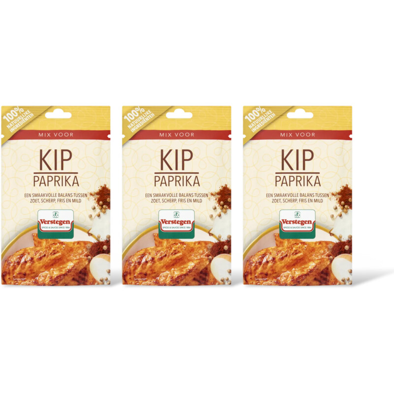 Verstegen Kruidenmix voor kip met paprika 3-pack