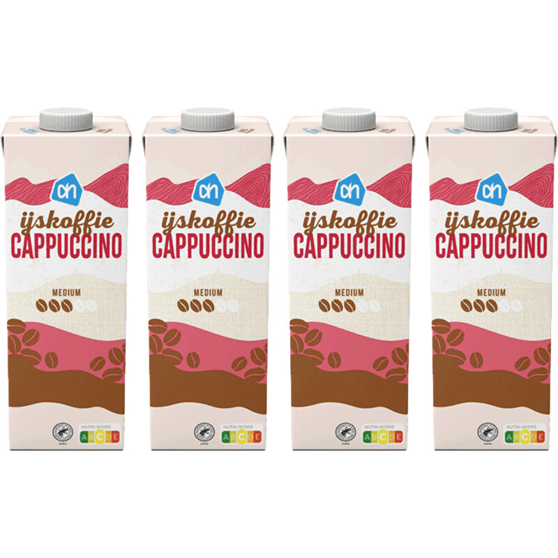 Een afbeelding van AH IJskoffie cappuccino 4-pack