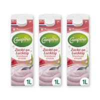 Campina Zacht en luchtig framboos smaak 3-pack