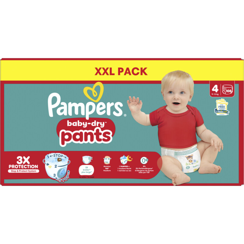 Een afbeelding van Pampers Baby dry pants luierbroekjes xxl maat 4