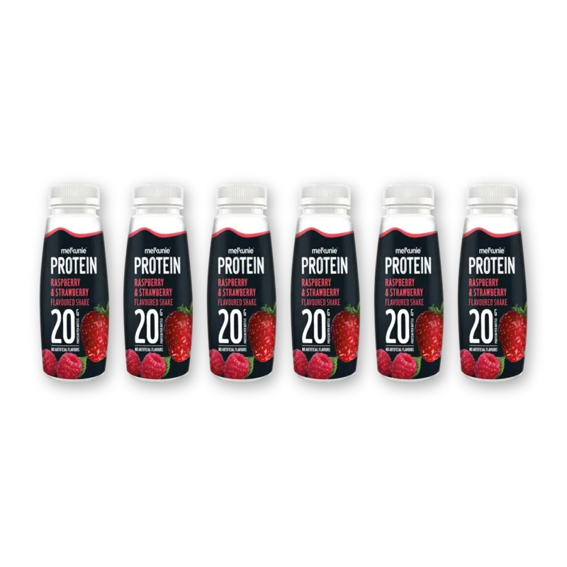 Melkunie Protein aardbei & framboos shake 6-pack