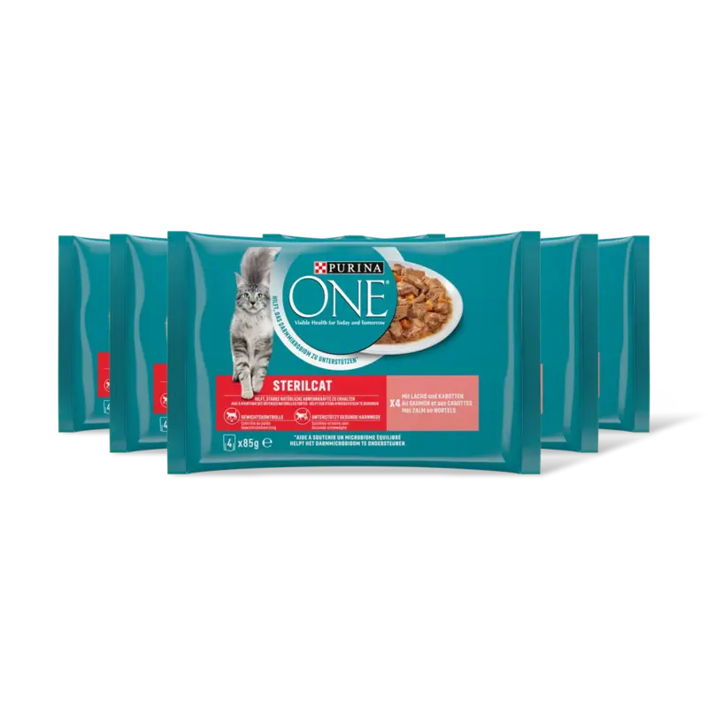 Sterilcat met zalm en wortels 5-pack