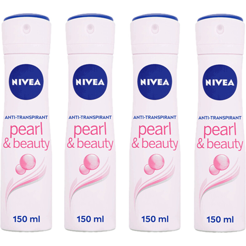 Een afbeelding van NIVEA Pearl & beauty anti trans spray 4-pack