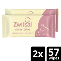 Zwitsal Sensitive billendoekjes 2-pack