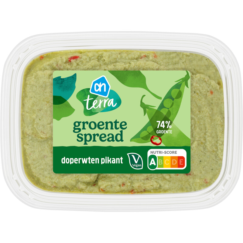 Een afbeelding van AH Terra Groentespread doperwten pikant