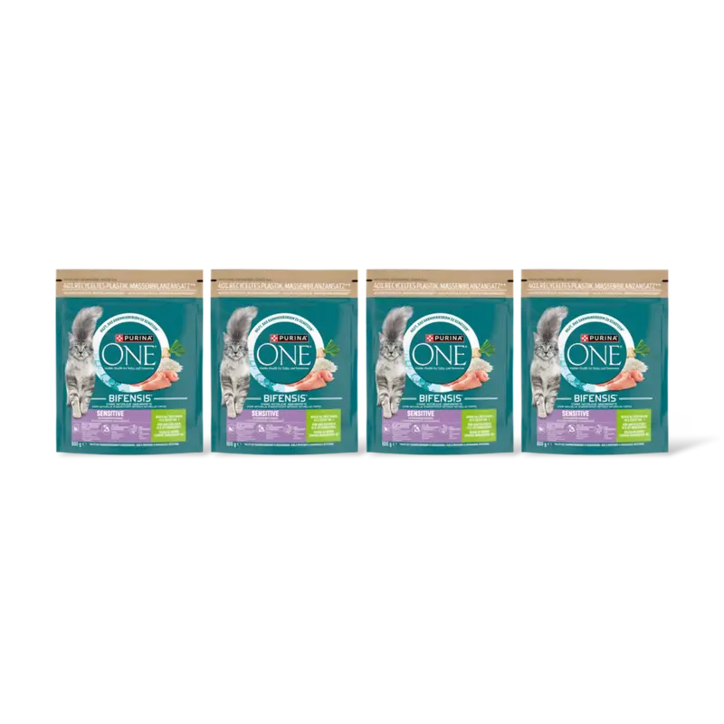 Purina ONE Sensitive rijk aan kalkoen 4-pack