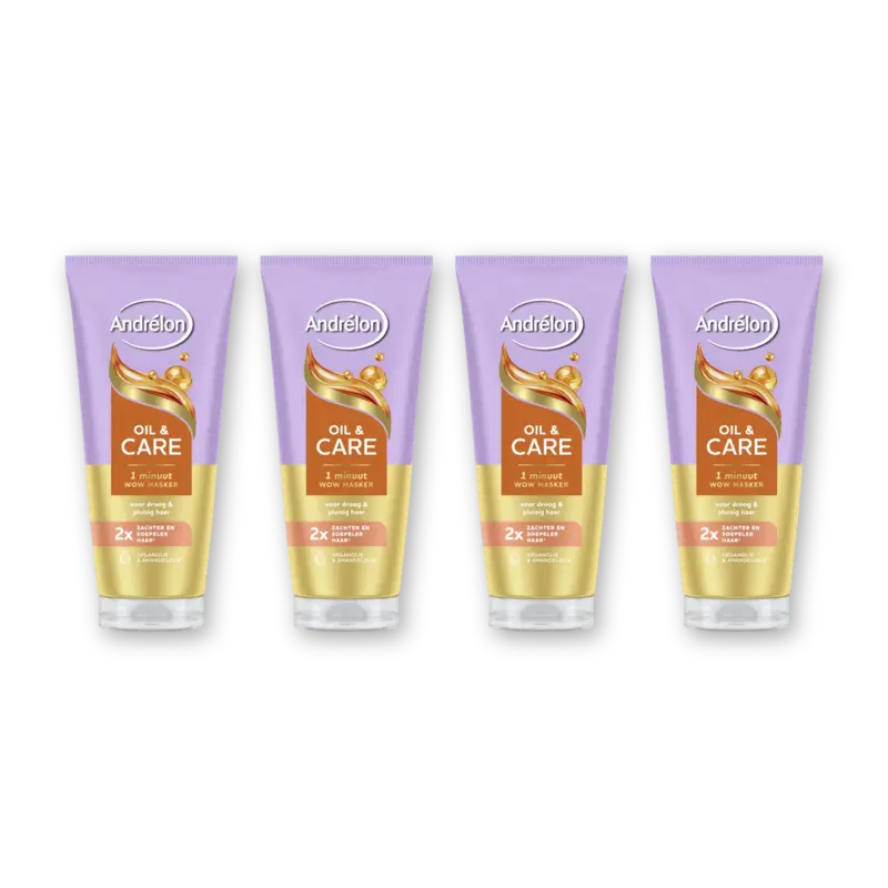 Andrélon Oil & care 1 minuut wow masker 4-pack