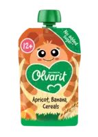 Olvarit Knijpfruit apricot, banana, cereals 12m+