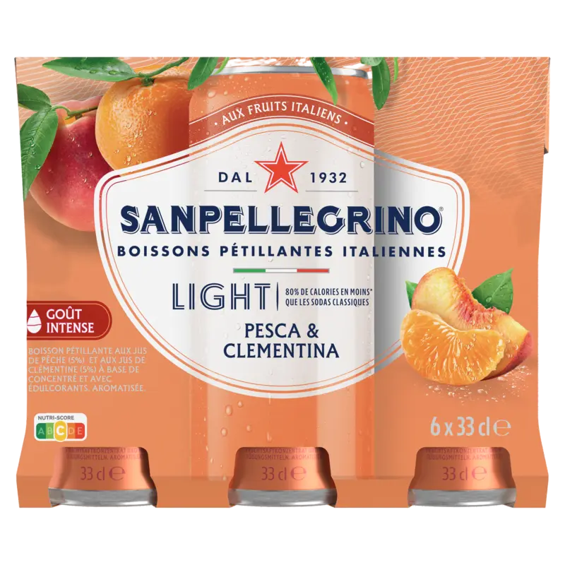 Pesca and clementina light 6-pack