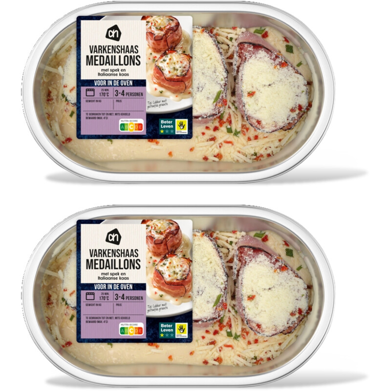 AH Ovenschotel varkenhaas medailon spek 2pk