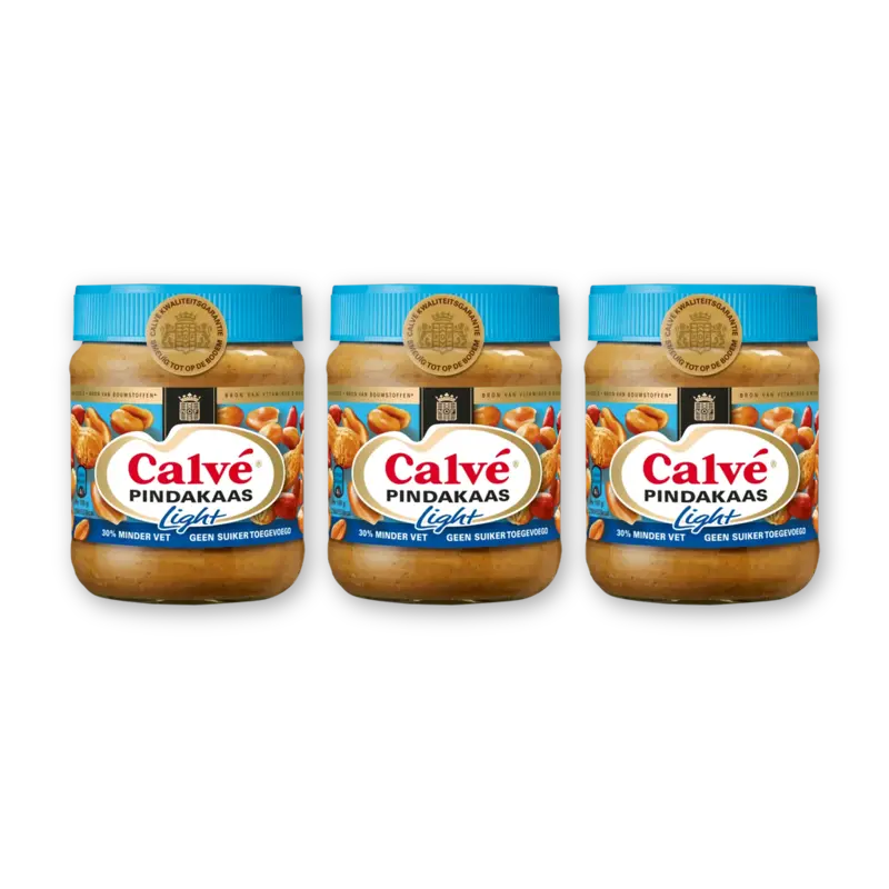 Calvé Pindakaas light 3-pack