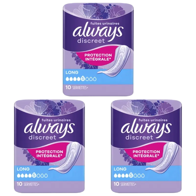 Always Maandverband Discreet Long 3-pack