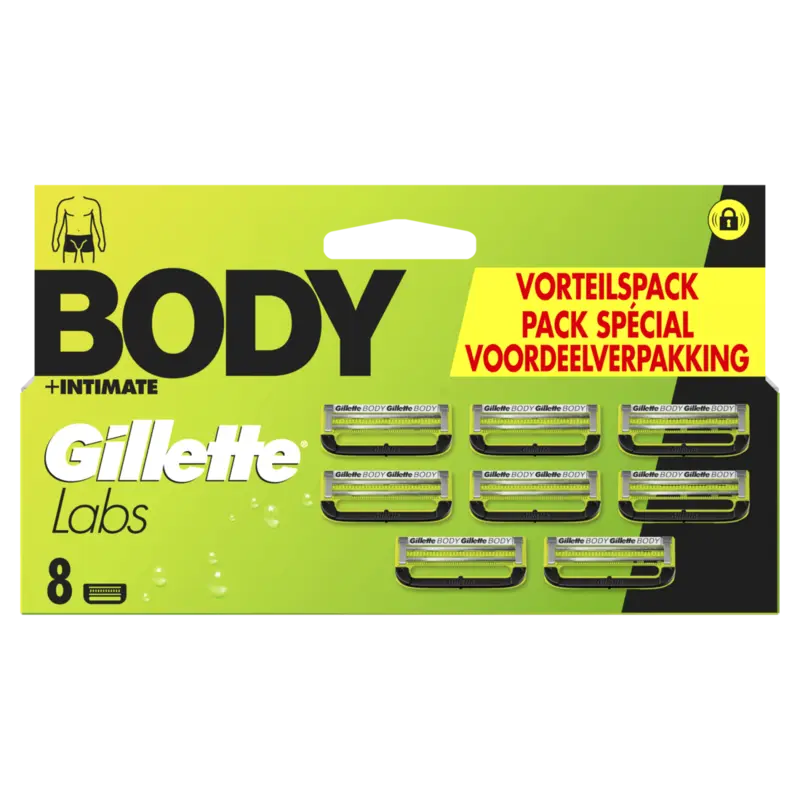 Gillette Labs body + intimate 8 navulmesjes