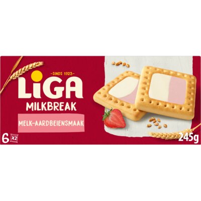 Liga Milkbreak melk-aardbeiensmaak