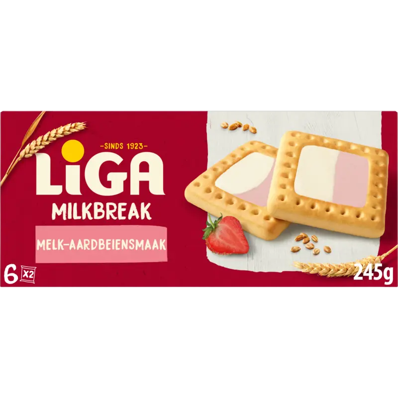 Milkbreak koekjes melk aardbei