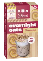 3Bears Overnight oats cinnamon roll