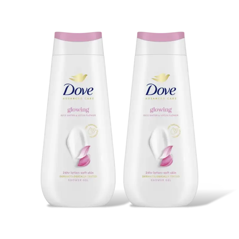 Dove Glowing douchegel 2-pack