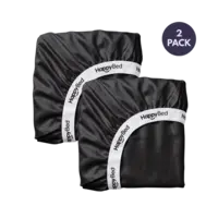 HappyBed 2 hoeslakens 160x200+35cm black