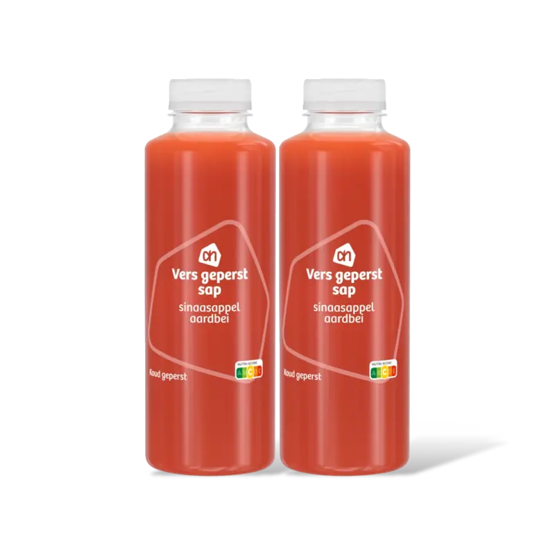 AH Vers geperst sap sinaasappel aardbei 2pk