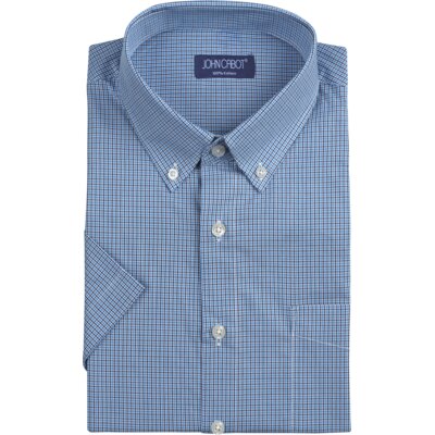 pdp-image-John Cabot Overhemd ruit blauw maat XL